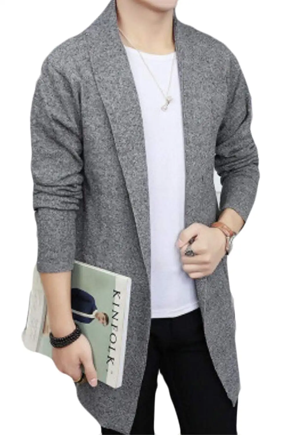 gray lightweight cardigan