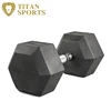 Weight Lifting Cross training Rubber Coated Hex Dumbbells