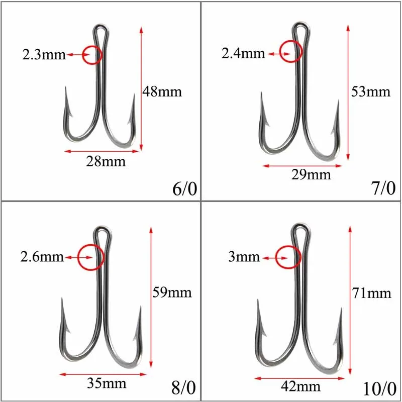 Mustad Double Hook Size Chart