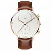MIYOTA Movement Genuine Leather Strap Custom Chronograph Watch Luminous Luxury Men Watches