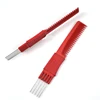 Insert pick fork hairbrush plastic pressing tooth heat comb red hair styling fork comb for women