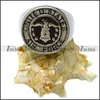 Solemn Silver Engraved United States Air Force Circled Volant Falcon Eagle Round Signet Ring