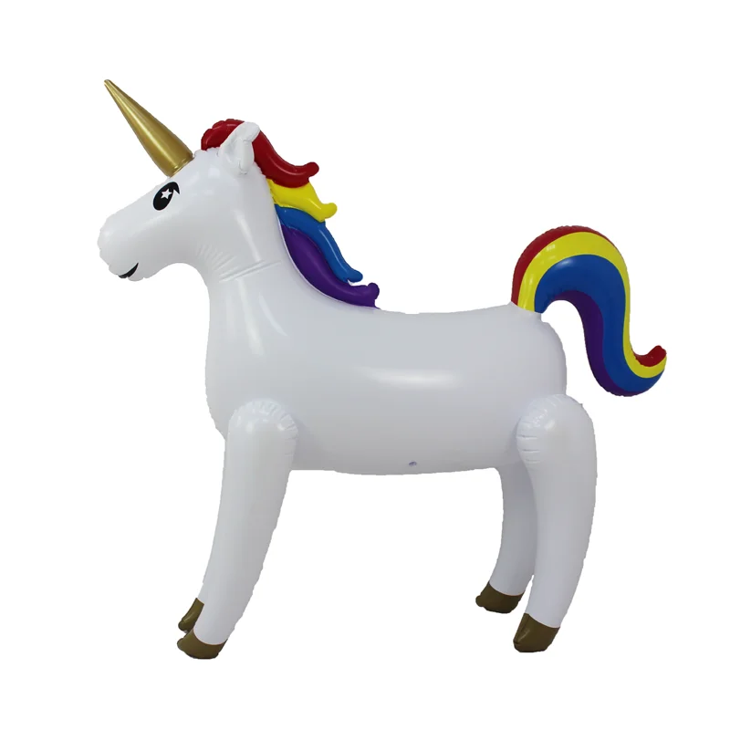Pvc Inflatable Promotional Decorative Blow Up Rainbow Standing Unicorn