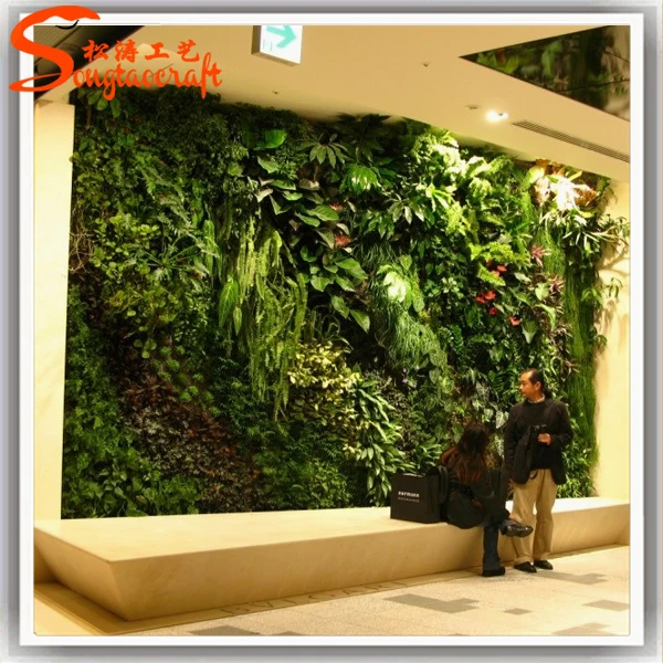 Customized Indoor Grass Wall Decor Dimensional Green Artificial Moss