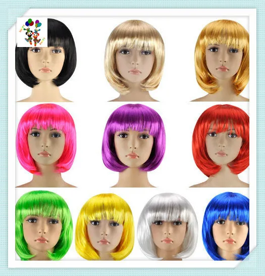 Cheap Colors Fancy Dress Costume Short Bob Synthetic Carnivalhalloween Party Wigs Hpc 0002 3716