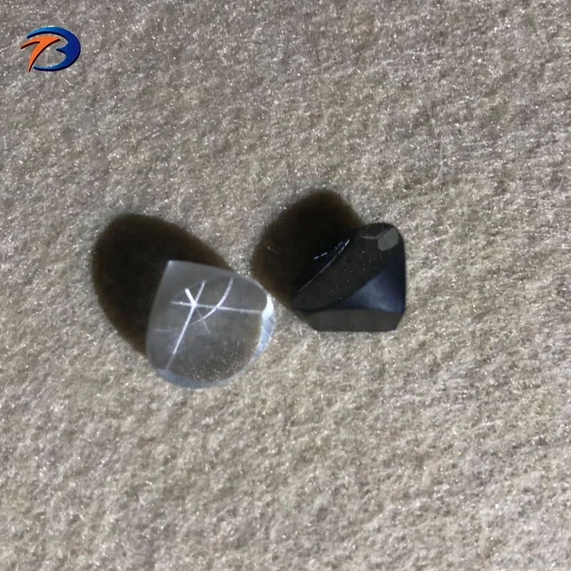 Optical projector glass prism corner cube retroreflector lens