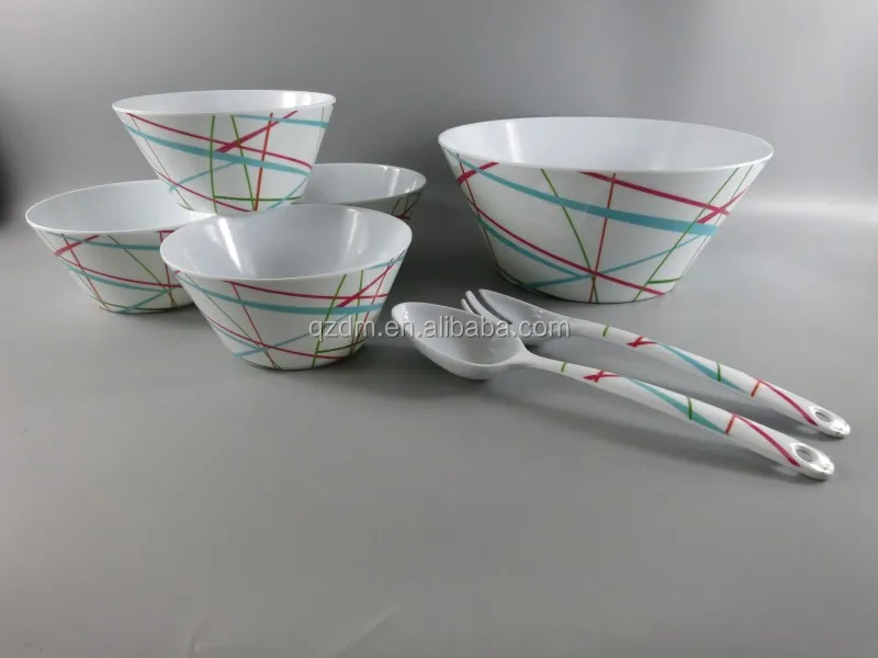 Western style 7 Pcs Melamine Salad Bowl set
