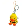 Promotion baby bath rubber toys small mini rubber duck keychain duck
