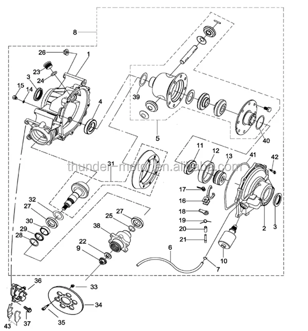 Utv Rear Axle Assembly,Used On Eec & Epa Hisun 800utv Buy Utv Rear