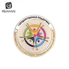 custom Russia market enamel company logo gold coin