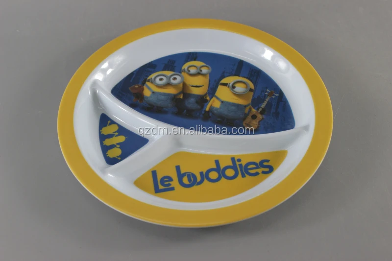 Melamine Baby 3 Divide Plate Kids Candy Dishes