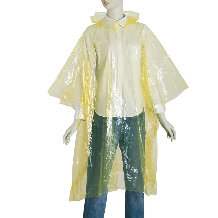 Clear Waterproof Hooded Rain Plastic Pe Poncho - Buy Poncho,Clear Pe ...