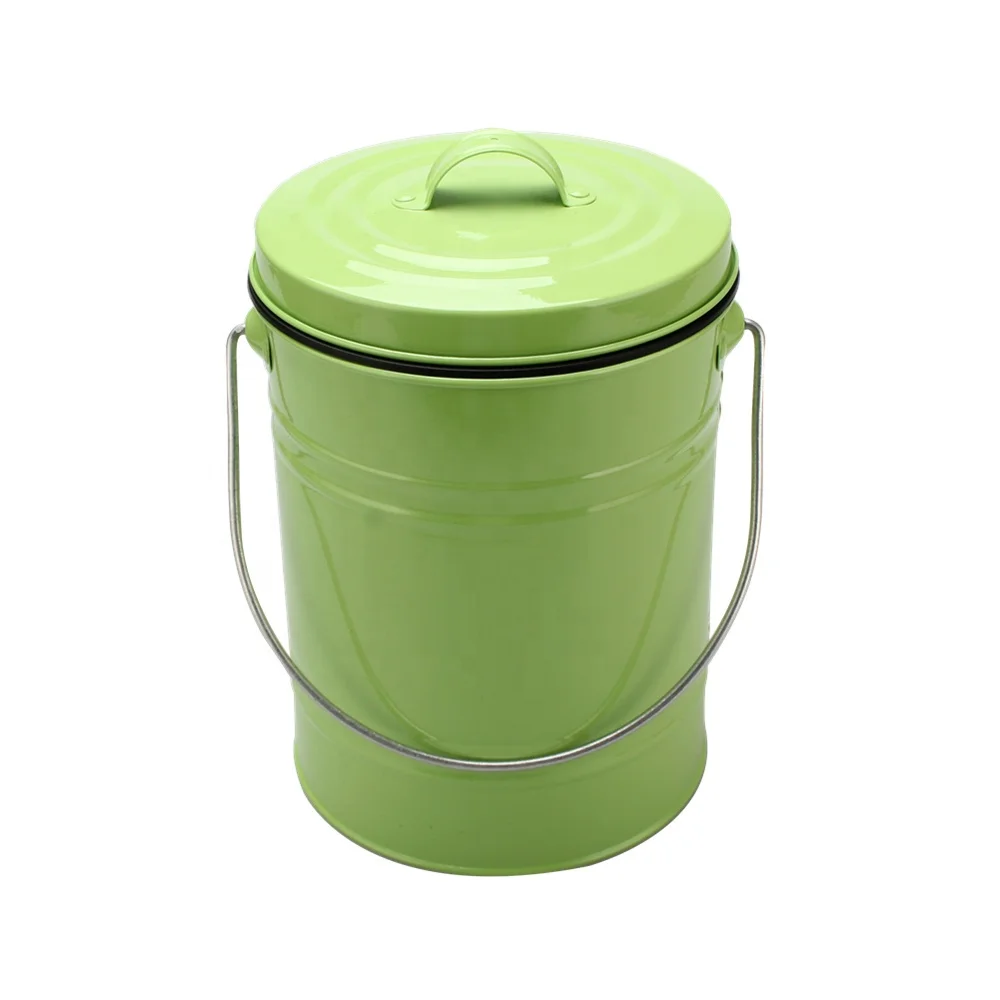 Compost Pail Organic Food Waste With Charcoal Filter Indoor