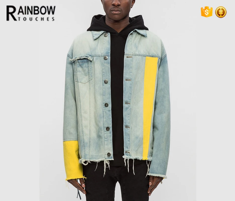 yellow mens denim jacket