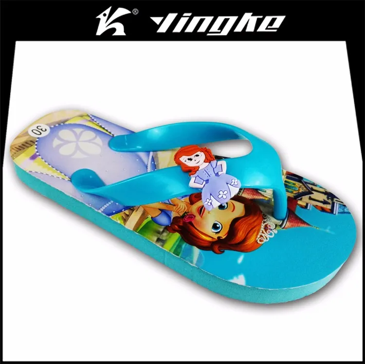 Factory summer custom printed all kinds of slippers kids wholesale flip flops cheap