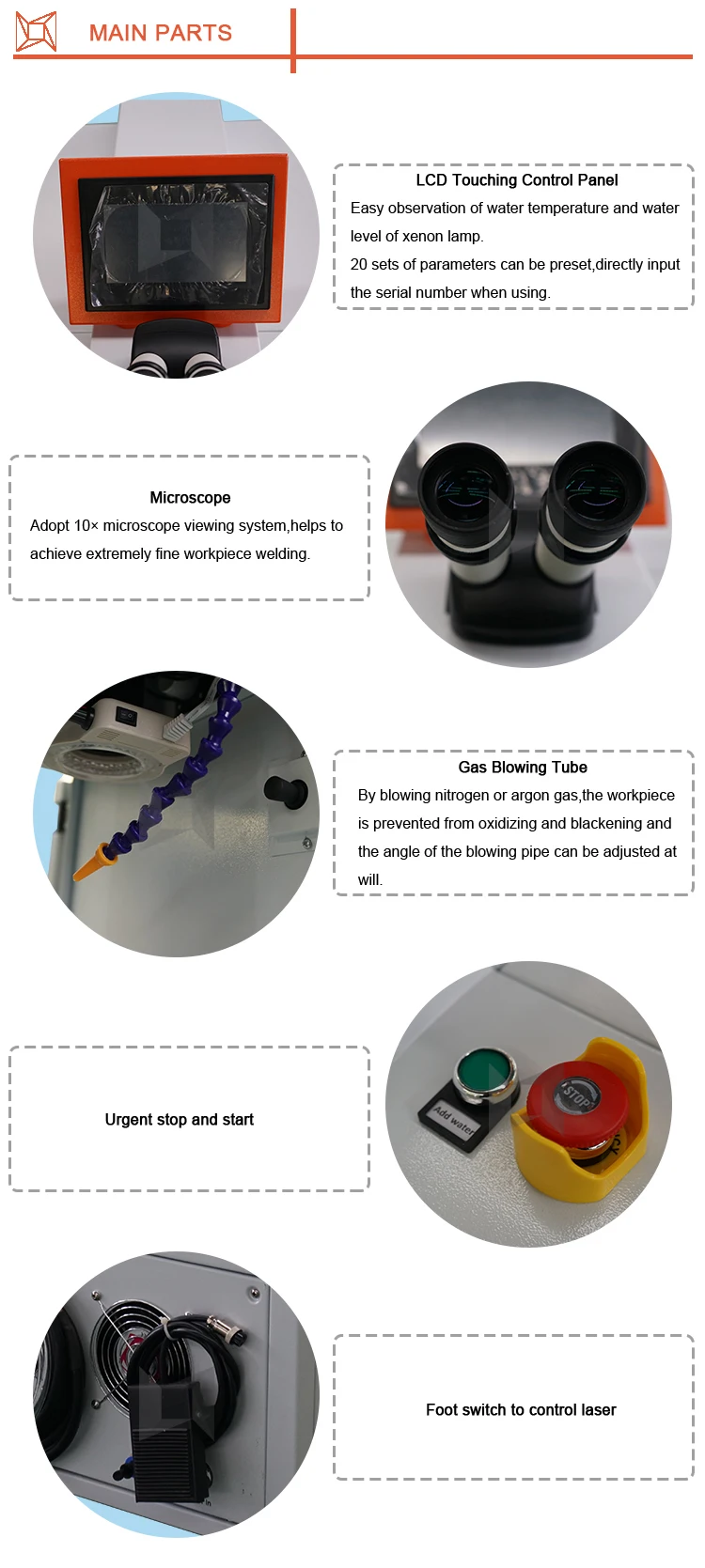 Platinum titanium stainless steel welding machine jewelry laser welding machine italy