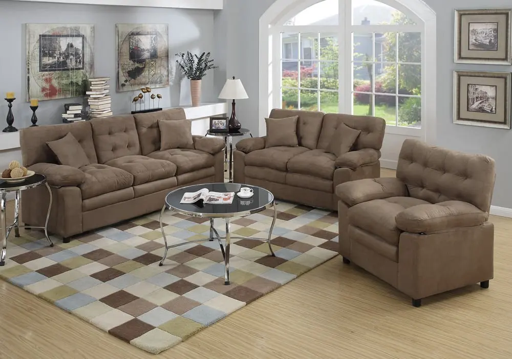 Buy 1perfectchoice Modern 3 Pcs Sofa Loveseat Chair Set Deep Plush