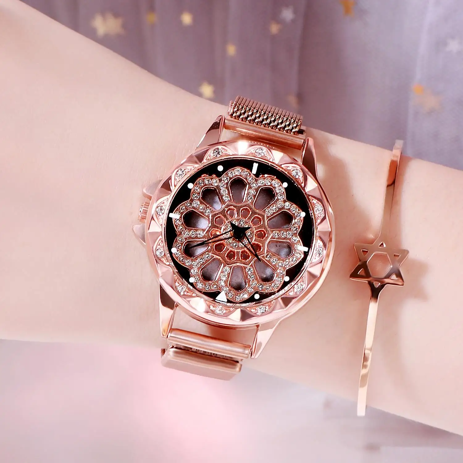 pink rotary watch