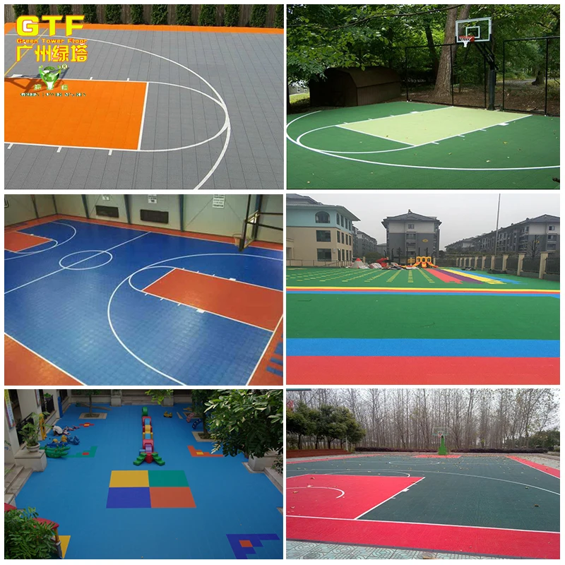 Recycled Pp Interlocking Basketball Flooring Mat/flooring For Badminton