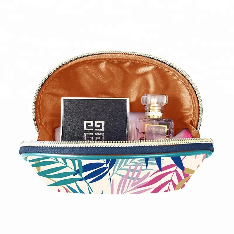 Fashion Personalized Custom Printed Color Palm Leaf Travel Small Cosmetic Bag - Buy Printed ...