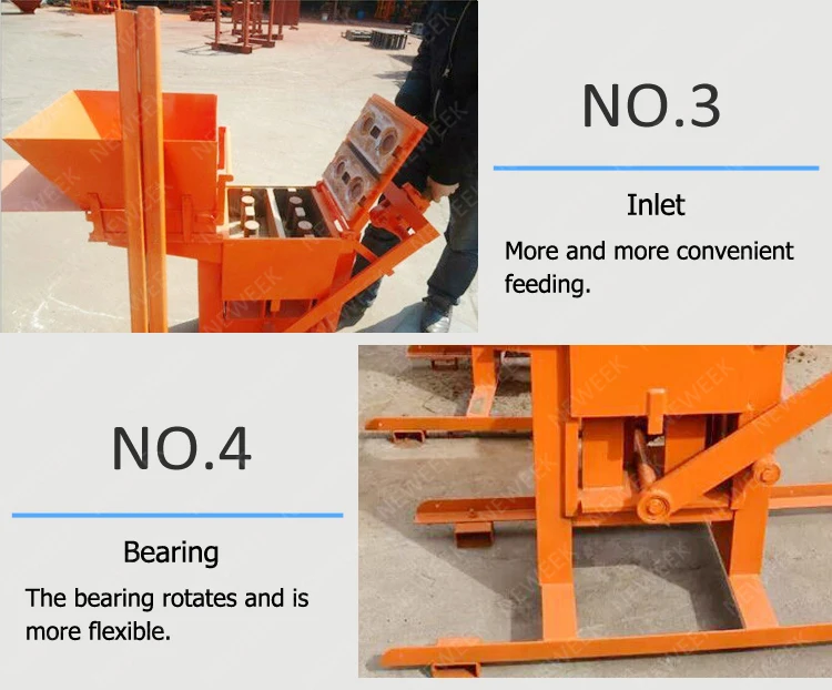 NEWEEK manual block eco hollow clay brick making machine small