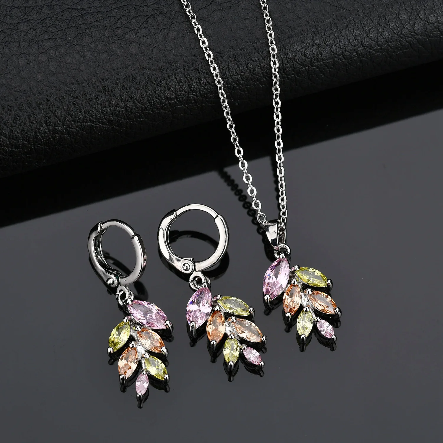 18k Gold Jewelry Evil Eyes Necklace With Heart Micro Pave Setting