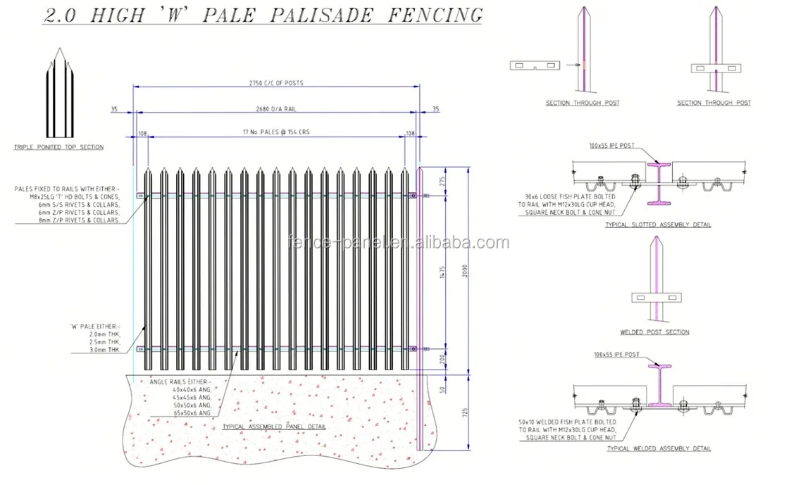 Bs 1722 Part 12 Green Powdercoated Steel Palisade Fence Buy Steel