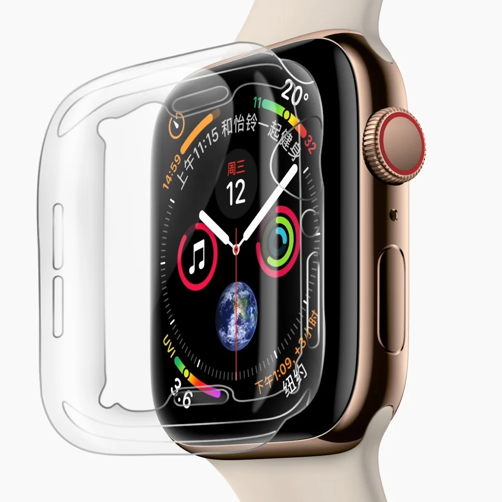 0.9mm Ultra Thin Soft-touch Transparent Case For Apple Watch Series 4 ...