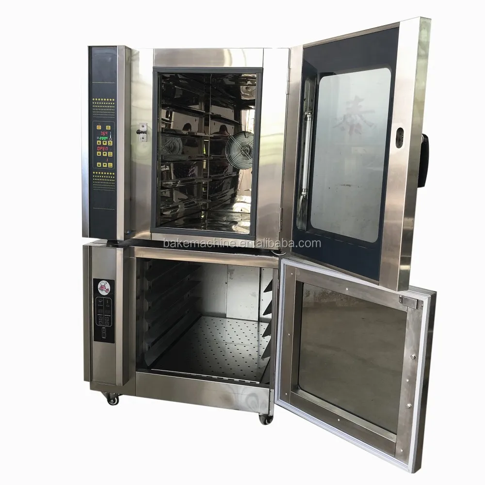 Electric 3 Phase Bread Bakery Oven Baking Convection Oven With Proofer