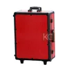 Professional make up case with lights , Rolling makeup case with lights , fireproof board & with trays makeup case with stand