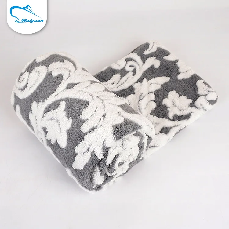 Wholesale Promotional Portable Double Face Jacquard Flower Printed Fleece Blanket For Kids Buy
