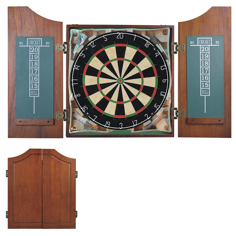 Indoor Game Unique Solid Wood Dartboard Cabinet For Paper Dart