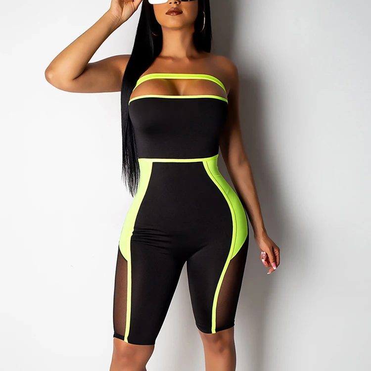 orange bodycon jumpsuit