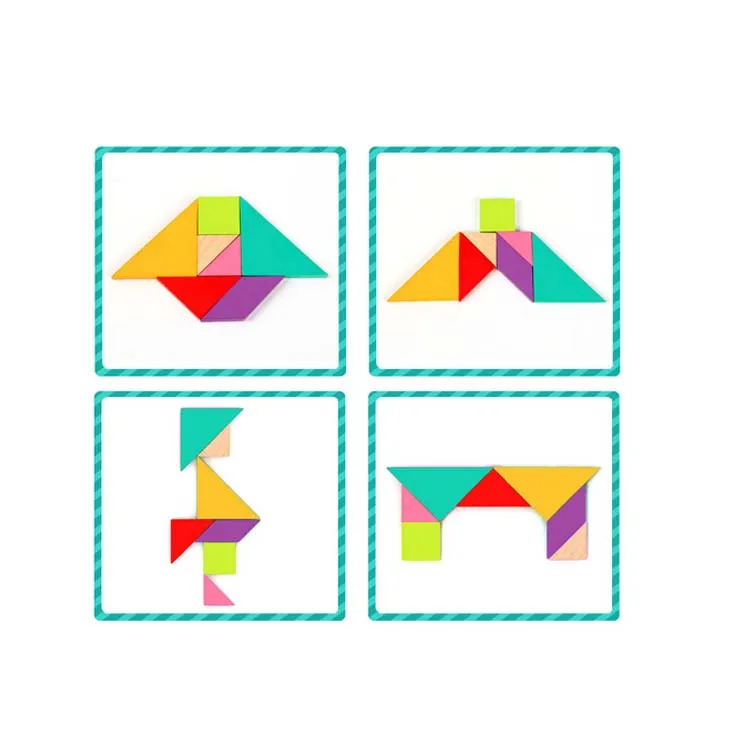 fq 品牌早期教育玩具定制 tangram 磁性有趣 3d 拼图 tangram 拼图