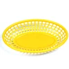Food grade oval flat plastic fast food baskets