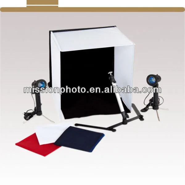 photo studio 40cm with Four Infinity photo Backgrounds and Integral Rigid Carrying Case for Product Photography