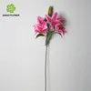 High quality 4 head artificial easter lily flower pink lily flowers marking
