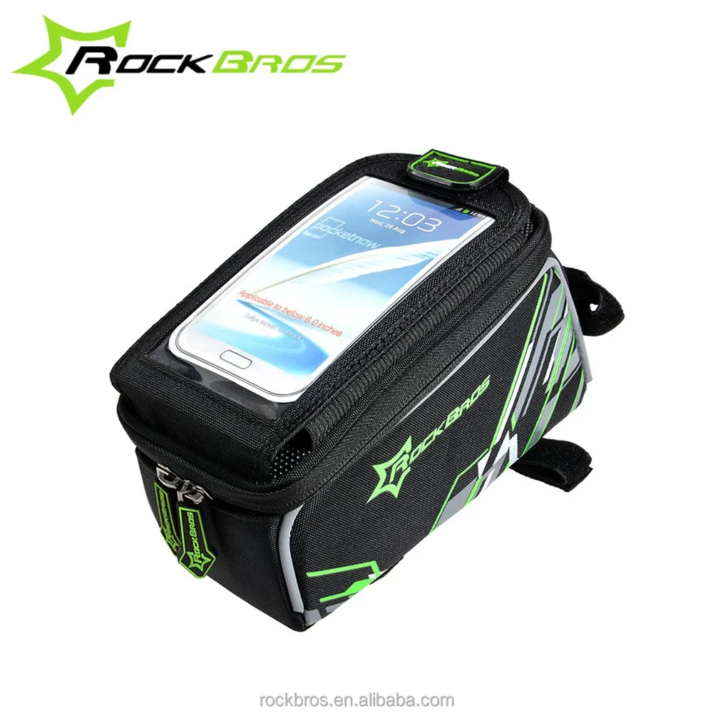 Kit Sacoches Cadre Vélo ROCKBROS 2-en-1 - 0.65L + 1.4L, Réfléchissant, Pour VTT, Gravel Et Course