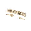 Wholesale Women Handmade Charm Fashion Bracelets Jewelry Multi Layer Buddhism Hand Crystal Gold Plated Cuff Bracelet