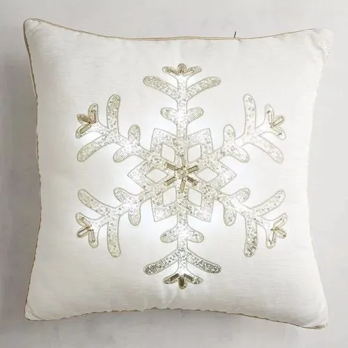 Light Led Christmas Cushion With Embroidered Pillow Cover - Buy Led ...