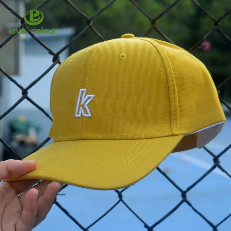 Yellow Plain Baseball Cap Hat