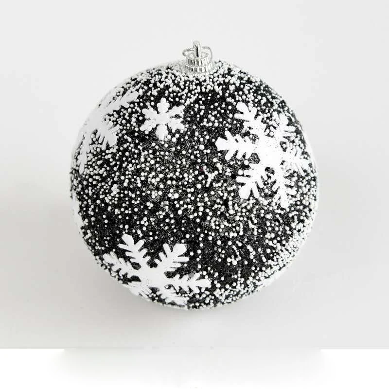 Christmas 8cm Crystal Bling Foam Tree Decor Black Christmas Ball