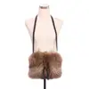 2019 Yiwu Fresh Fashion Real Leather 1 Color Women Warm Beautiful Real Raccoon Fur Glove