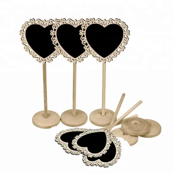 Hollowed Out Wooden Small Tabletop Chalkboard Mini Heart Hollowed Out Wooden Small Tabletop Chalkboard Mini Heart Wedding Place Cards