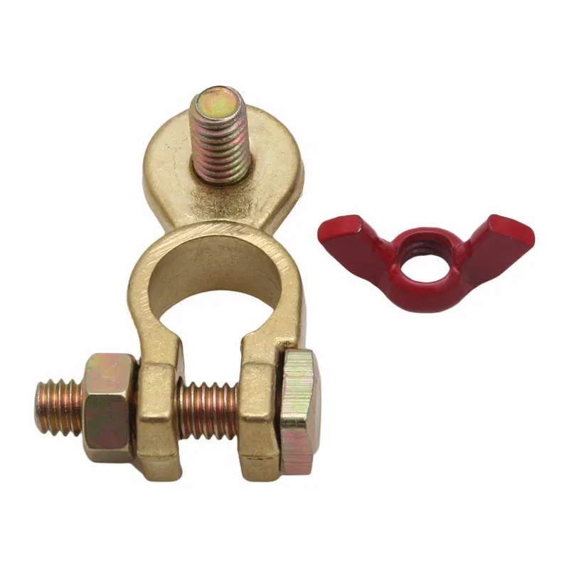 1pair Positive & Nagative Car Wire Battery Terminal Clamp Clip Brass
