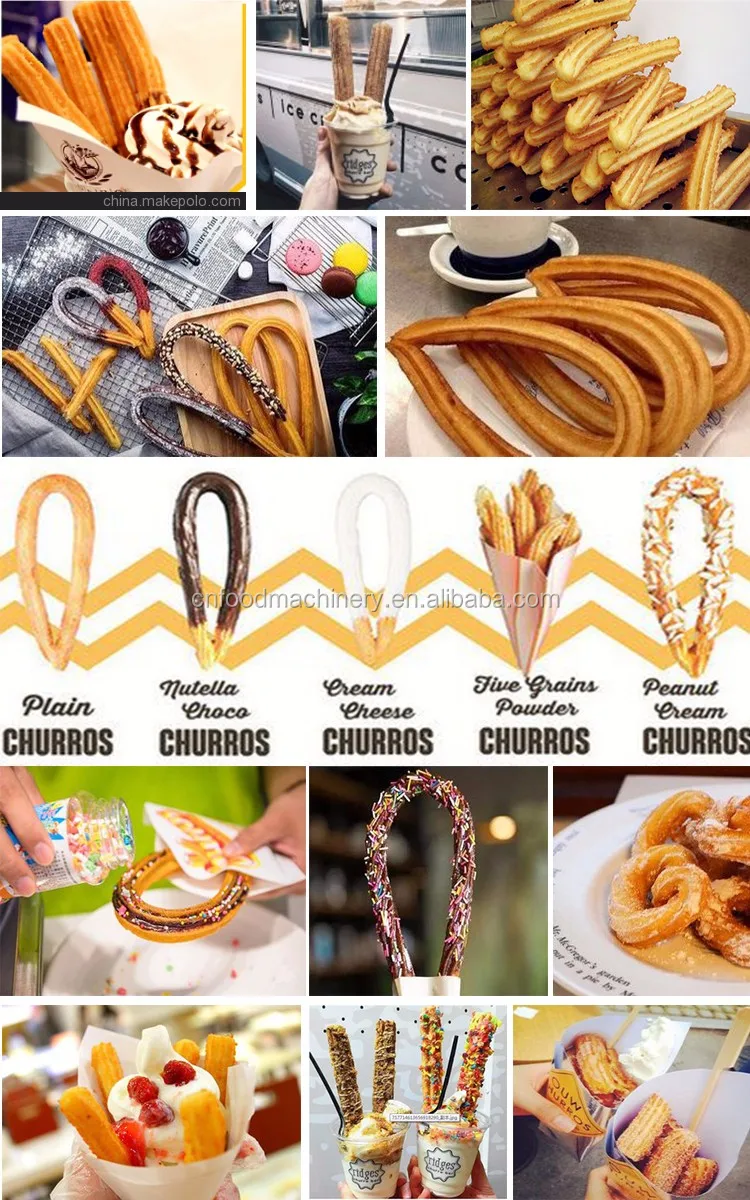 spanish churro filler machine with fryer/manual churros making