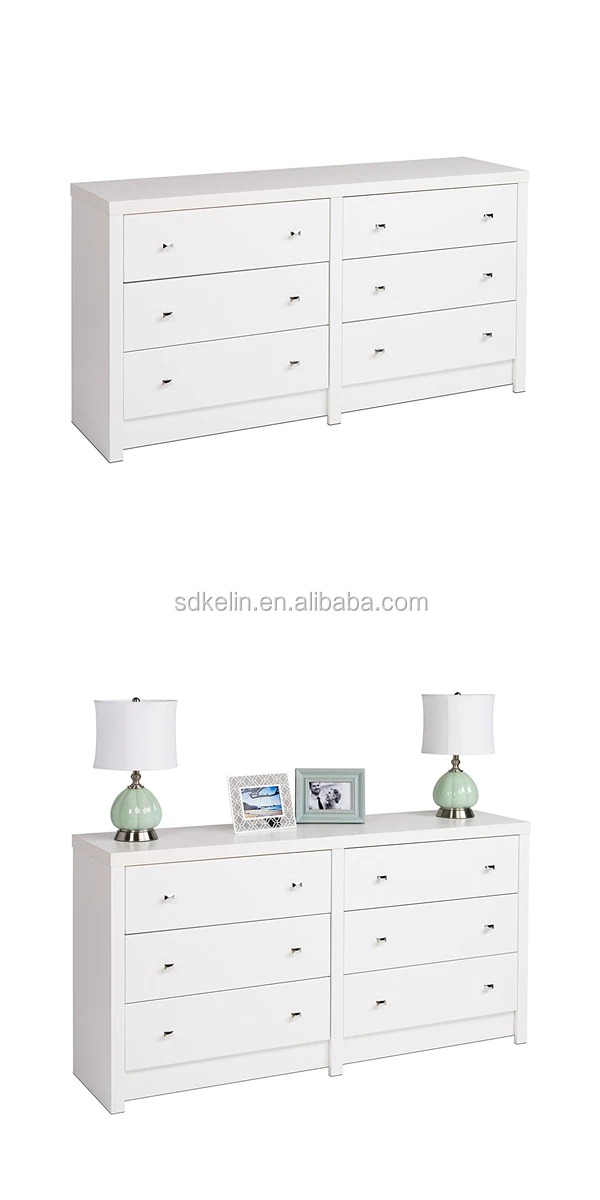 Modern Used Bedroom Furniture White Color Dresser With 6 Drawers Buy