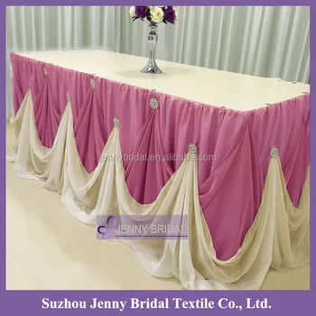 Tc106k Chiffon Drape For Wedding Decoration Table Skirting Buy
