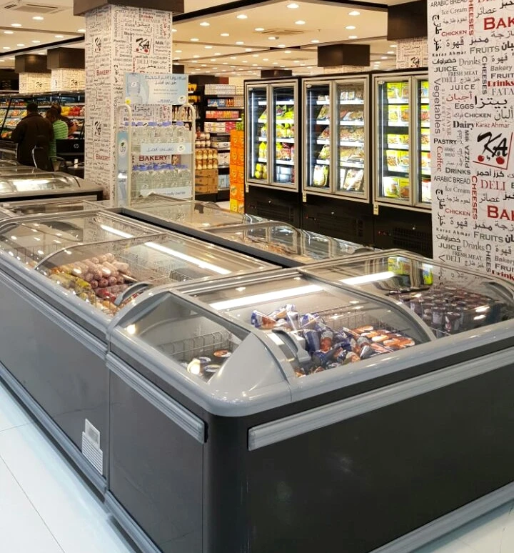 Commercial Aht Type Chest Freezer Paris Ice Cream Display Deep Freezer