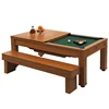2 In 1 Convertible Billiard Indoor Wooden 214.5x121.5x82cm Fusion Pool Dining Table